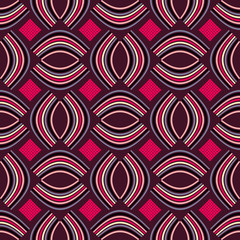 The pattern of ovals and squares