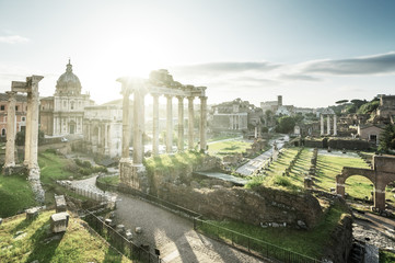 Roman ruins in Rome, Italy