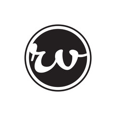 initial letter logo circle with ring