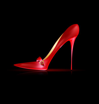 red shoe and pin