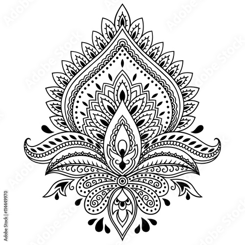 quot henna tattoo flower template in indian style ethnic quot henna tattoo flower template in indian style ethnic