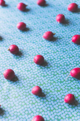 red radishes on floral colorful trendy background, healthy food