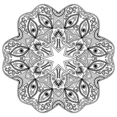 Vector henna tatoo mandala. Mehndi style.
