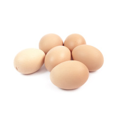 Eggs isolated on white background