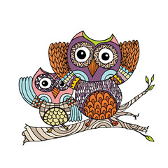 Owl Doodle Vector