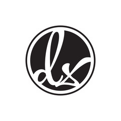 initial letter logo circle with ring