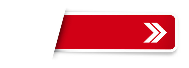 the red label with arrow - obrazy, fototapety, plakaty
