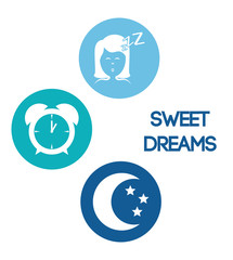 Sweet dreams design, vector illustration eps 10.