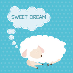 Sweet dreams design, vector illustration eps 10.