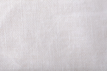 Fototapeta na wymiar White woven textured fabric, macro