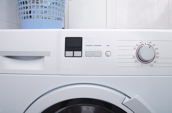 Washing machine with blank space.