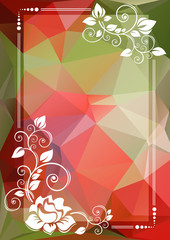 red green floral border