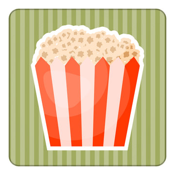 Popcorn cartoon icon
