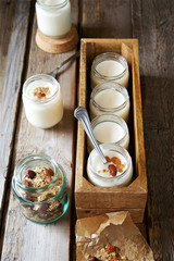 Homemade yogurt with granola