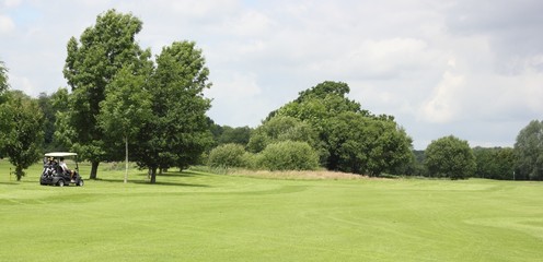 Fototapeta na wymiar An english golf course during the summer of 2016