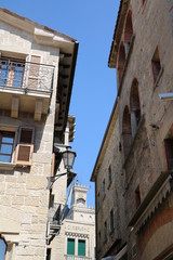 Fototapeta na wymiar Architecture in city district castello in San Marino
