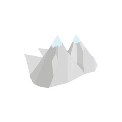 Mountains icon, isometric 3d style