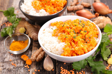 rice and red lentil