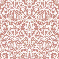 Lace seamless pattern with flowers