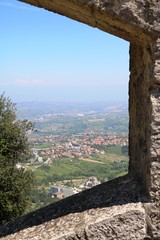 Fototapeta na wymiar Landscape panorama of San Marino 