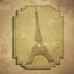 Paris in vintage style poster