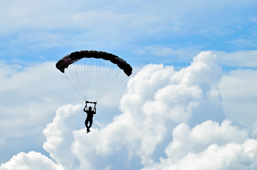 Parachuter on the sky