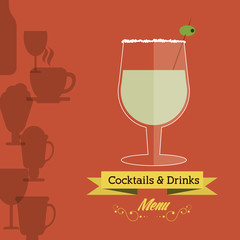 Cocktail glass icon. Drink and beverage design. Vector graphic