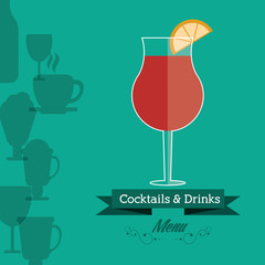 Cocktail glass icon. Drink and beverage design. Vector graphic
