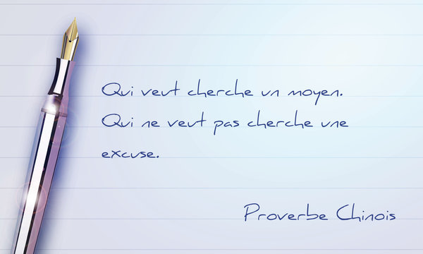 Citation de d&eacute;veloppement personnel : Proverbe chinois