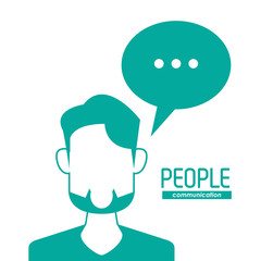 man and bubble icon. People design. Vector graphic