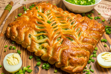 pie with onions and eggs