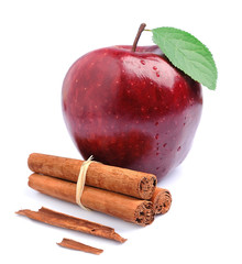 Ripe apples and cinnamon