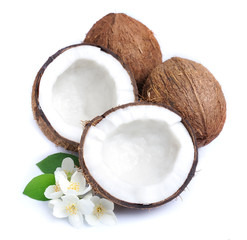 Coconut and white jasmine flowers