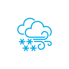 Obraz premium Blizzard weather icon