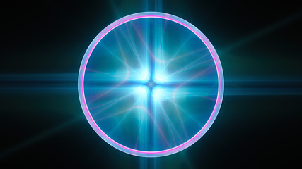 Multicoloured sphere of cosmic mind. 3D illustration. Sacred geometry. Mysterious psychedelic relaxation pattern. Fractal abstract texture. Digital artwork graphic design astrology alchemy magic.