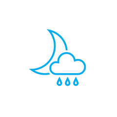 moon and rain icon