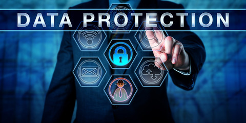 Business Manager Pressing DATA PROTECTION