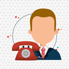 telephone user design, vector illustration eps10 graphic 