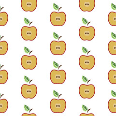 Seamless pattern with apples.