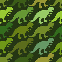 Obraz premium Tyrannosaurus seamless pattern. Angry prehistoric reptile patter