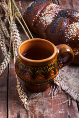 Rustic pastries and tea