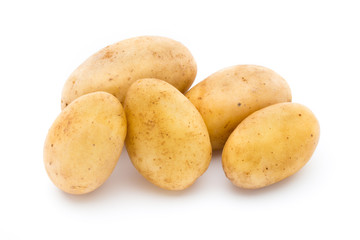 New potato isolated on white background.