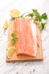 fresh salmon fillet