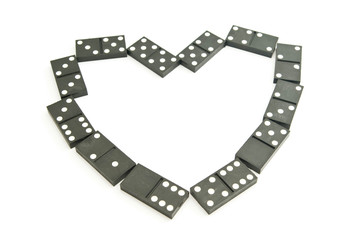heart from dominoes