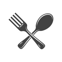 Two crossed battleaxes, battle axes. Black on white flat vector illustration, logo element isolated on white background