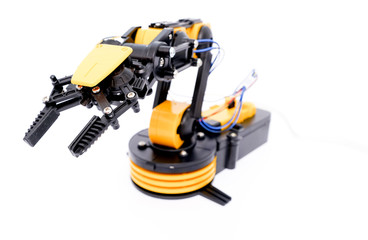 Plastic model of industrial robotics arm  Robot manipulator