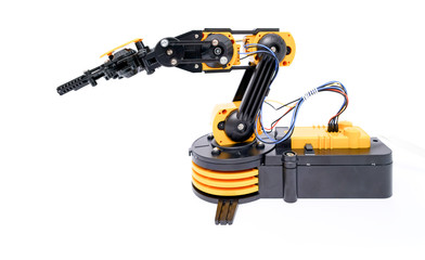 Plastic model of industrial robotics arm  Robot manipulator