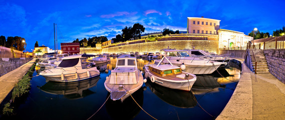 Fototapeta na wymiar Zadar city walls and Fosa harbor