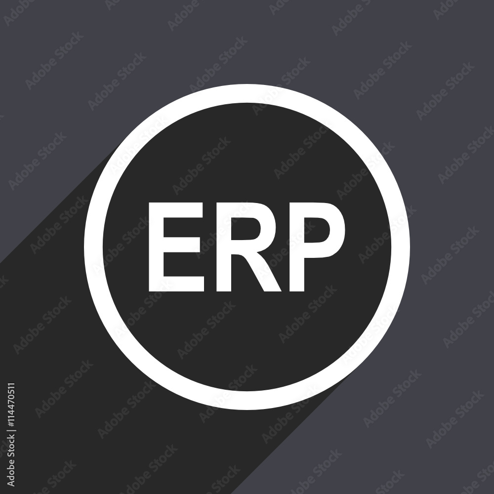 Aufkleber Flat design gray web erp vector icon