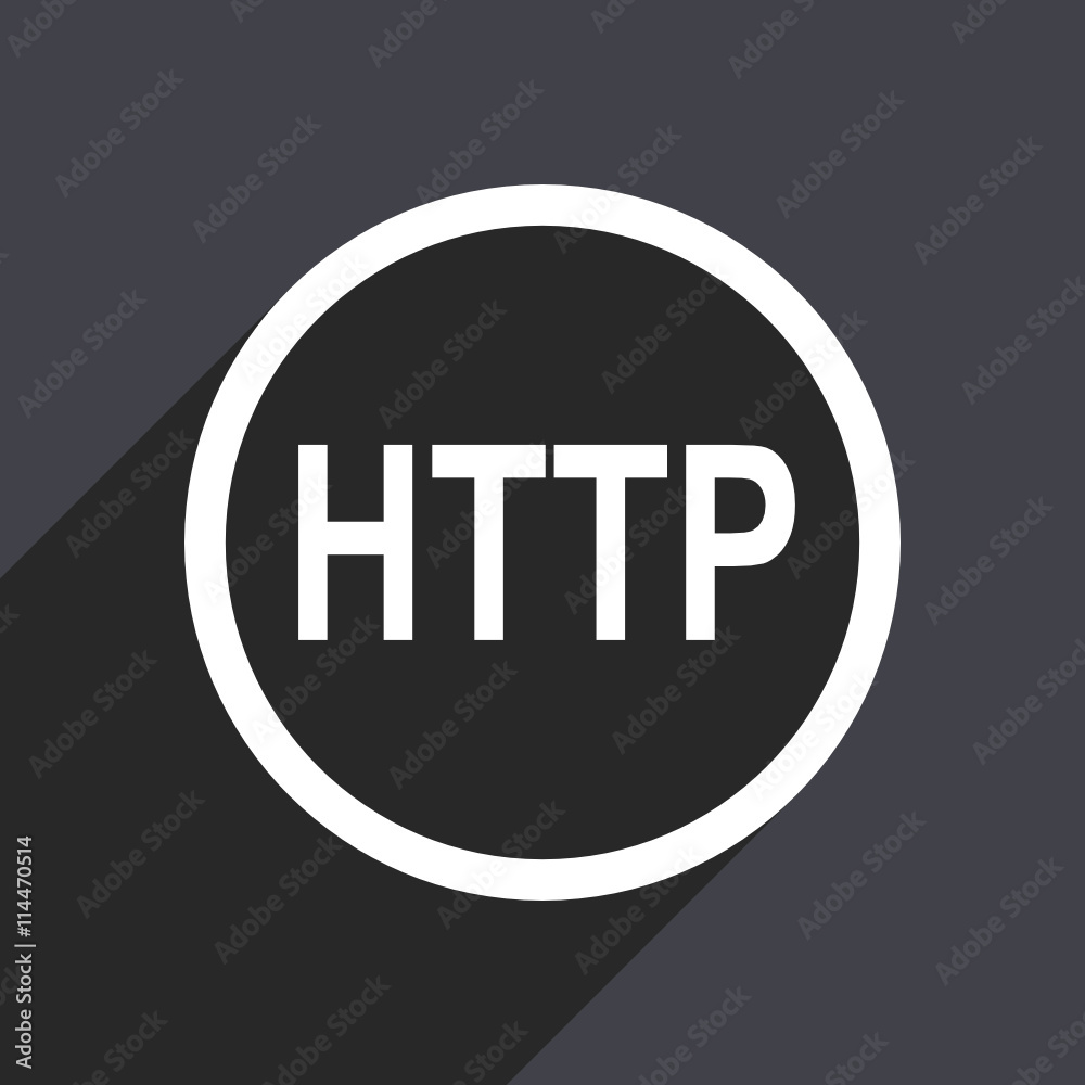 Poster Flat design gray web http vector icon